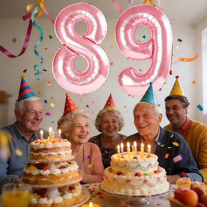 40 Inch Number 89 Balloons for 89th Birthday Party Decorations, 0-100 Jewelry - Image 2