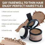 2 Pack Hairline Powder for Women and Men, Used to Root Touch Up Hair Color, Thinning and Gray Hair Coverage and Bald Spots Coverage, Brown