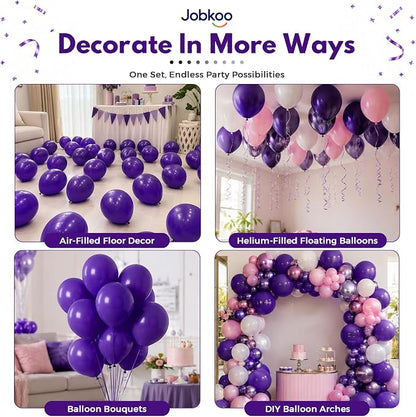 Jobkoo Purple Balloons 12 Inch - Image 4