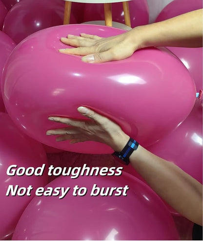90 Pack Hot Pink Balloons 18 inch Hot Pink Latex Party big Balloon Bulk - Image 3