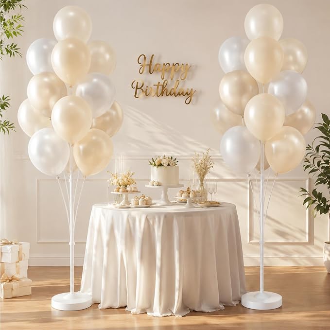 2 Sets 10" White Balloon Column Stand Kit - Image 6