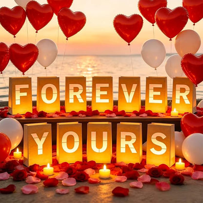 FOREVER YOURS Light Up Letters, - Image 5