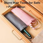 2 Pcs Professional Silicone Heat Resistant Mat Pouch for Curling Iron, Flat Iron and Other Hot Tools, Portable Travel Mat and Cover for Hair Styling Tools with Hanging Hole (2PCS Grey)