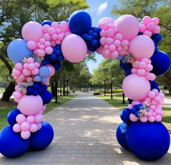 Royal Blue Latex Balloons Different Sizes Double Stuffed Dark Navy Blue Balloon - Image 8