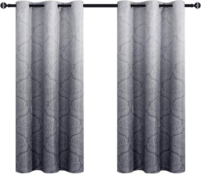 DWCN Grey Ombre Short Curtains for Kitchen - Image 8