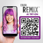 got2b Color Remix Semi-Permanent Hair Color, Purple Punch 094, Customizable Temporary Hair Dye to Create A Vibrant or Pastel Shade, Easy At-Home Application, Lasts Up to 15 Washes