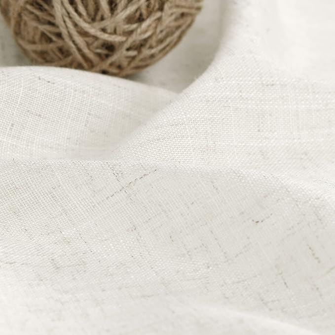 Cream Linen Curtains 168 Inches Long - Image 5