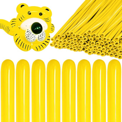 260 Yellow Long Balloons for Balloon Garland Thickening Skinny Latex Twisting by Kawkalsh