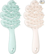 Sylune Scalp Massager Brush 2-Pack – Leaf-Grip Shampoo Scrubber for Deep Clean & Hair Care, Gentle for All Hair Types
