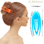 RC ROCHE 6 Pcs Flat Hair Clips Big Claw for Thick Hair French Duckbill Women No Slip Side Slide Curved Alligator Concord Strong Grip Hold Volume Lay Down Clamp, Medium Jelly Candy