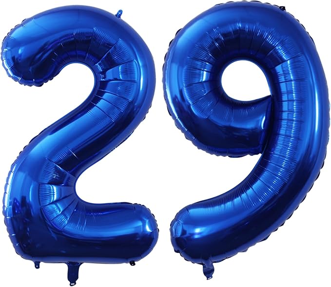 Number 29 Balloons for 29th Birthday Party Decorations, 42 Inch Jumbo Foil by GOER