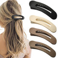 4 PCS Flat Claw Clips, Large Lay Flat Hair Clips for Women Girls, Strong Hold Non-slip Hair Claws for Thick Thin Hair (Matte 3)