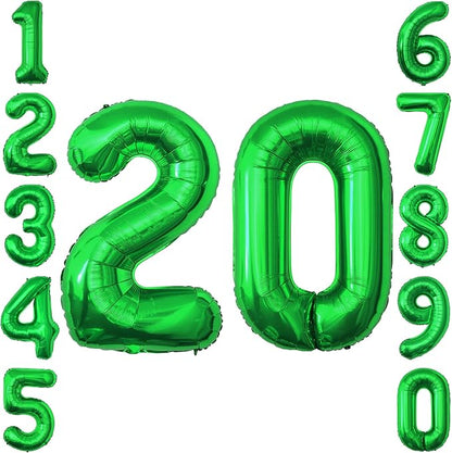 Green Number 20 Balloon 40 Inch, Shiny Foil Duo by Unknown