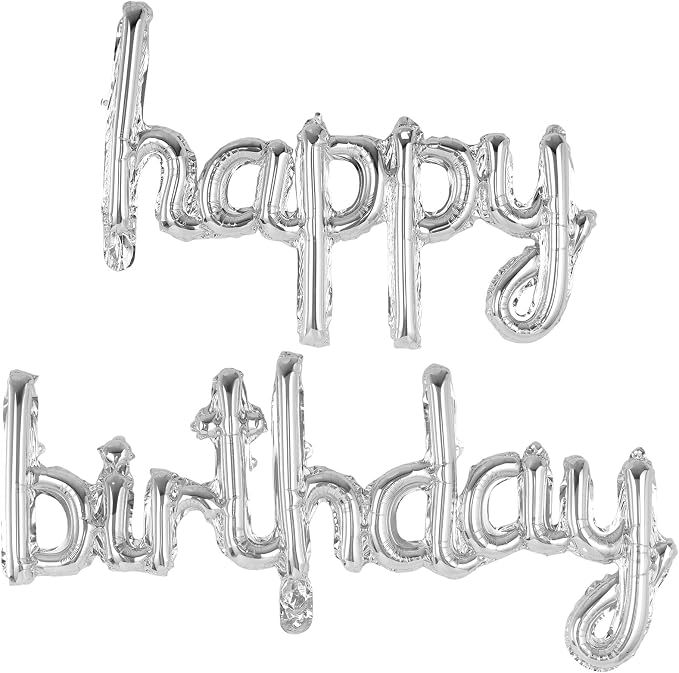 Happy Birthday Balloons Banner Foil Letters Balloons Connected, Personalized by TOTAFAM