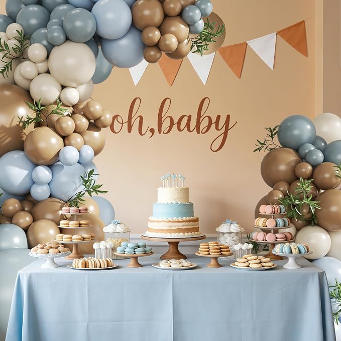 Blue and Brown Balloon Arch Kit - Image 3