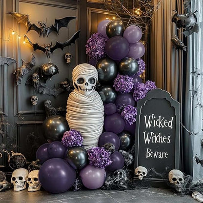 Dark Purple Balloons Double Stuffed Purple Balloon Garland Pastel Lavender - Image 5