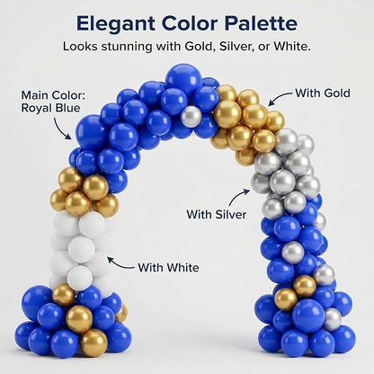 50pcs 12 Inch Royal Blue Latex Balloons | Premium Helium Quality Blue Balloons - Image 4