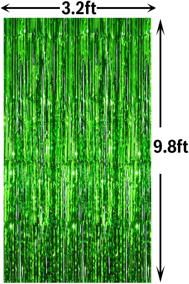 GOER 3.2 ft x 9.8 ft Metallic Tinsel Foil Fringe Curtains Party Photo Backdrop - Image 4