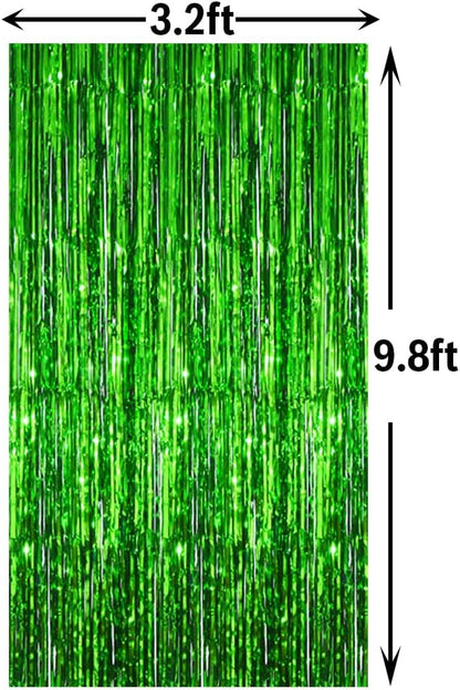 GOER 3.2 ft x 9.8 ft Metallic Tinsel Foil Fringe Curtains Party Photo Backdrop - Image 4