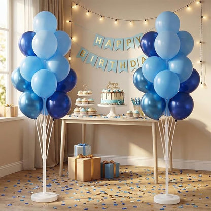 Balloon Sticks with Base for Floor&Table, Metallic Pearl Baby Blue Balloon - Image 9