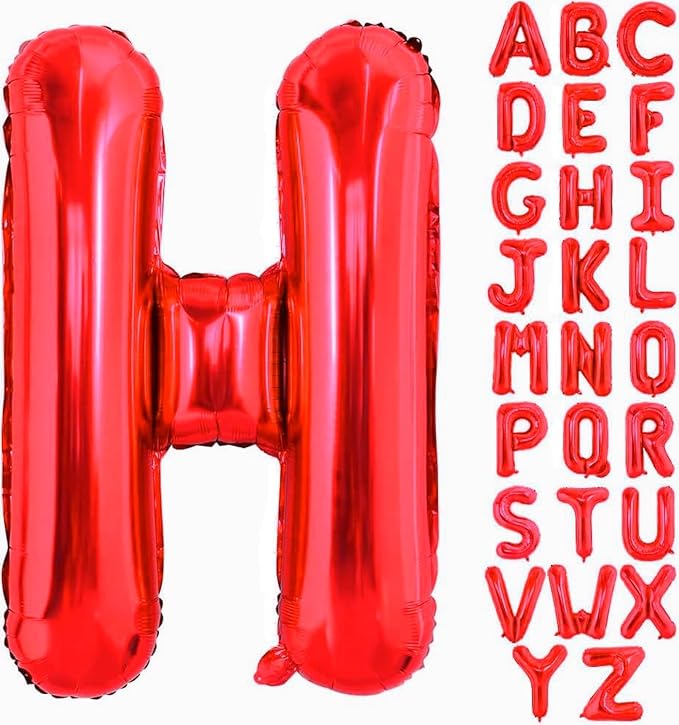Red Letter H Balloons, H Balloon 40 Inch H Balloons Letter by BBPOOL