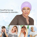 SUZZIPAD Chemo Cooling Cap, Cold Caps for Chemo, Cooling Cap for Chemotherapy for Head Discomfort, Chemotherapy Care for Women and Men, Pruple