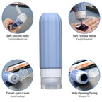 16 Pack Travel Bottles for Toiletries, Leakproof Travel Containers for Toiletries, TSA Approved Silicone Travel Accessories Squeezable Refillable 3oz for Shampoo Conditioner Lotion