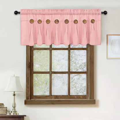 Farmhouse Valance Curtains, Boho Cotton Linen Kitchen Valance, Country Rod - Image 5