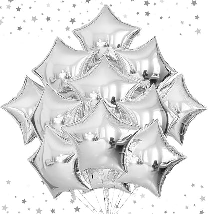 Silver Star Balloons by Adeyoo