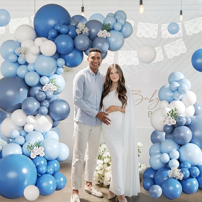 CROSSFINGERS Dusty Blue Balloon Arch Kit - Image 2