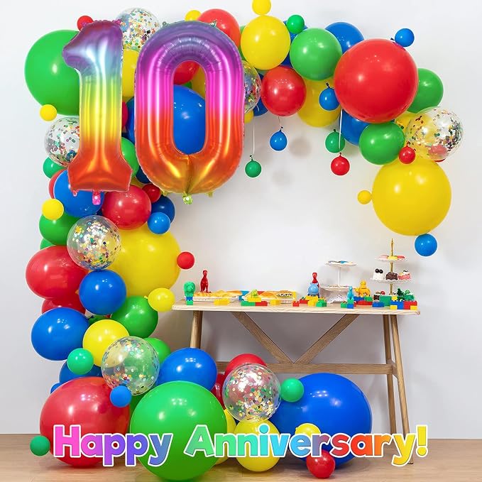 Rainbow Number 0 Balloon 40 Inch, Big Large Foil Number Balloons, Gradient - Image 6