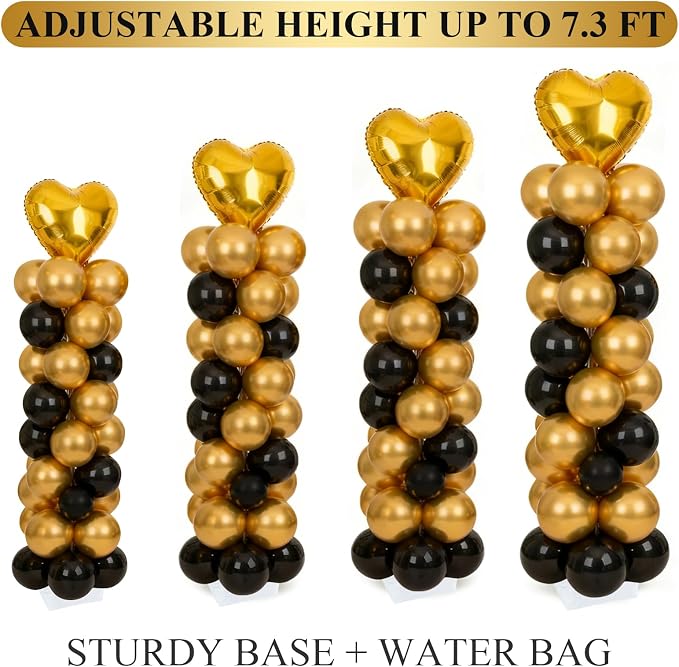 Balloon Columns Stand Set of 4, 7FT Adjustable Pillar Kit | Easy Setup - Image 3