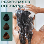 Mild Formula Long Lasting Hair Dye Set, Hair Color for Gray Coverage, Natural plant extracts, Long-Lasting Single Step Hair Dye with Nourishing Shampoo (Dark Brown)