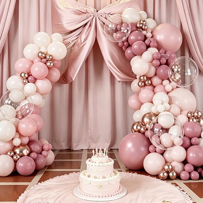 Dusty Rose Balloon Arch Kit for Mothers Day Bridal Shower Decorations | 126Pcs - Image 3