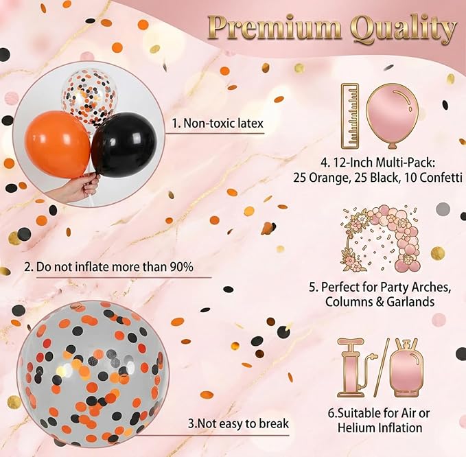 60-Pack 12-Inch Confetti Latex Balloons - Image 3