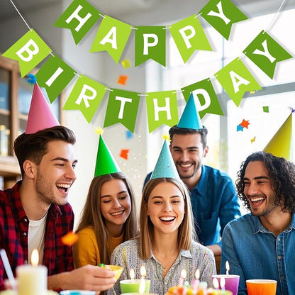 Happy Birthday Banner Sign, Birthday Garland Wall Door Hanging Banners Flag - Image 5