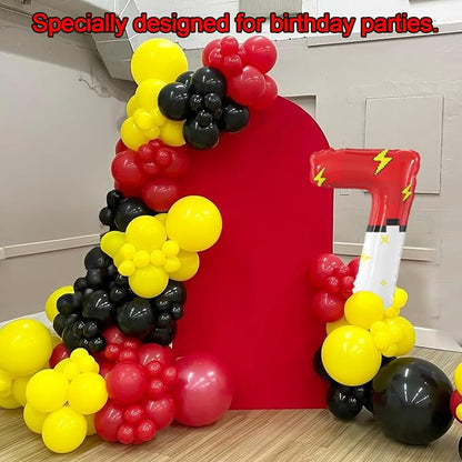 Red White Cartoon Theme Foil Balloons Cartoon Balloons Birthday Party Balloons - Image 4