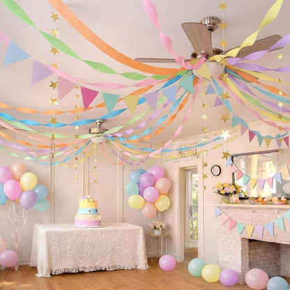 Frienda 14 Pcs Pastel Party Decorations Set - Image 4