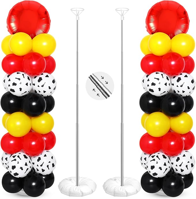 Hungdao 2 Sets Western Cowboy Cowgirl Themed Balloon Column Stand Kit Cartoon by Hungdao