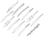 12 Pcs Hair Pins Set,Pearl Hair Clips Geometric Hair Pins Metal Hairpin,Minimalist Hair Styling Jewelry,Wedding Dainty Hair Barrettes Accessories,Bobby Pin for Girl Women