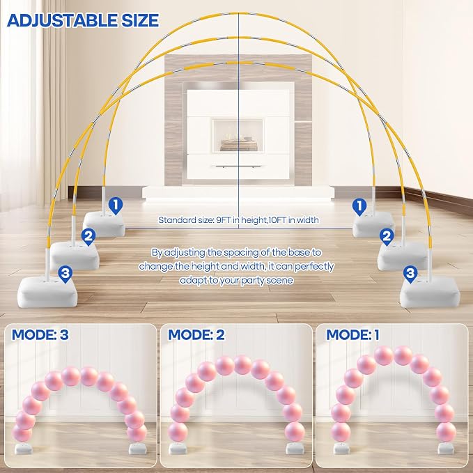 Balloon Arch, Innovation Sturdy Balloon Arch Kit, 10Ft Wide & 9FT Tall - Image 2