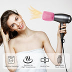 2Pcs Travel Hair Diffuser for Hair Dryer - Compact and Portable (5.12x3.15) Travel Hair Dryer Diffuser Sock‌ Made of Soft, Heat-Resistant and Flexible Foam, Tear-Resistant and Reusable(Pink)
