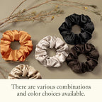 LilySilk Silk Hair Scrunchie, 100% Mulberry Silk, No Damage, Elastic, Chocolate, 1 Count