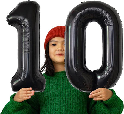 Number Balloons Black Party Balloon - Image 4