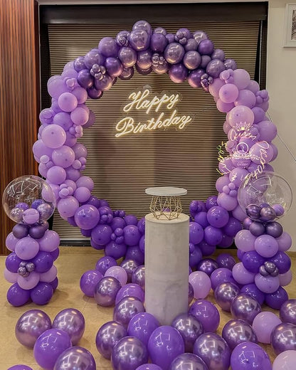 KBZVNAF Purple Latex Balloon Set 60 Packs 12 Inch | Metallic Chrome Purple - Image 3