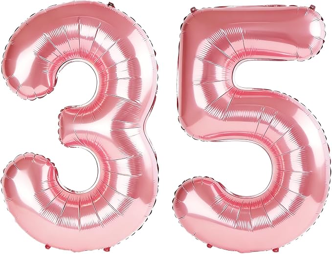 40 Inch Number 35 Balloons for 35th Birthday Party Decorations, 0-100 Jewelry by FOBELEC