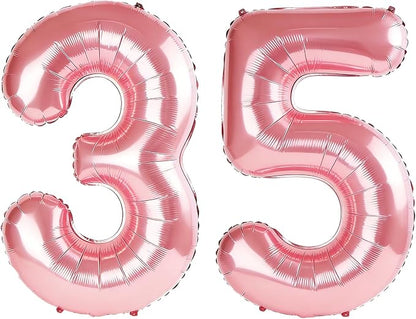 40 Inch Number 35 Balloons for 35th Birthday Party Decorations, 0-100 Jewelry by FOBELEC