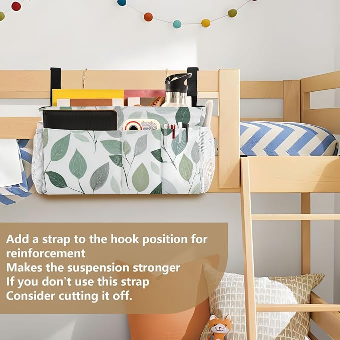 Bedside Caddy Metal Frame Hanging Organizer Bunk Bed Dorm Accessories Hook And - Image 6