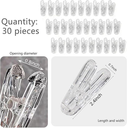 30 Pack Balloon Arch Clips, Spring Clamps Anti Slip Plastic Spring Clips - Image 2