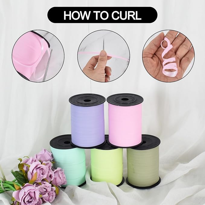 TONIFUL 500 Yards Curling Ribbon-Balloon Ribbon-Balloon String - Image 3